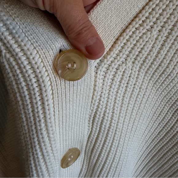 Jenni Kayne Cropped Organic Cotton Cardigan Oatmeal - Picture 6 of 7
